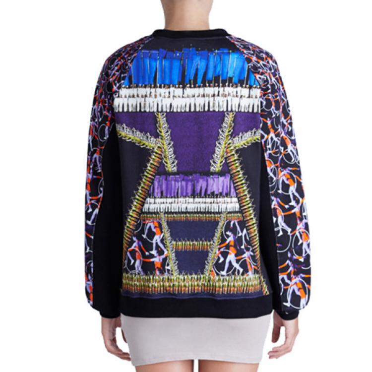 Pre Owned Peter Pilotto Printed Cotton Sweater M