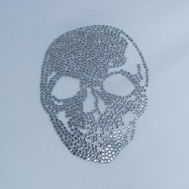 Pre Owned Philipp Plein Men's White Embellished Shirt L