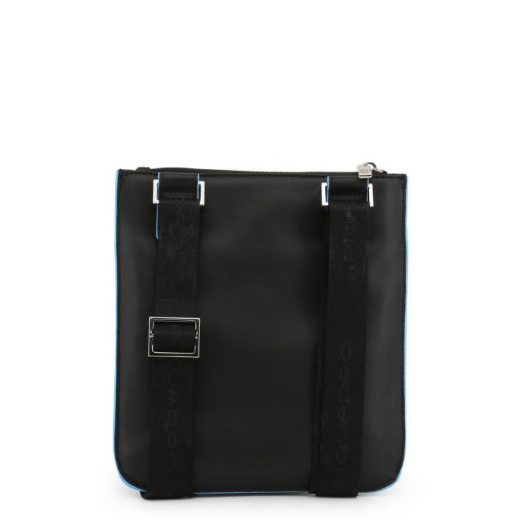 مملوكة مسبقًا Piquadro Black Leather Messenger Bag
