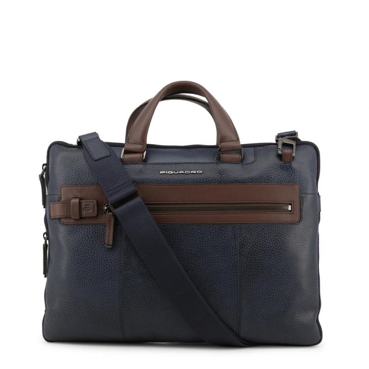مملوكة مسبقًا Piquadro Two Tone Leather Briefcase