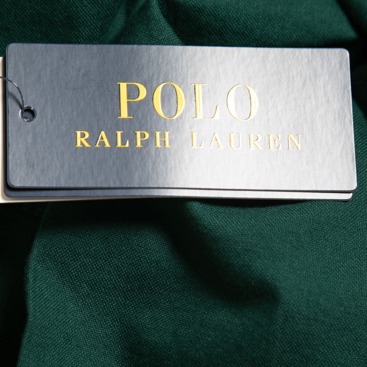Pre Owned Polo Ralph Lauren Green Cotton Button Down Shirt M