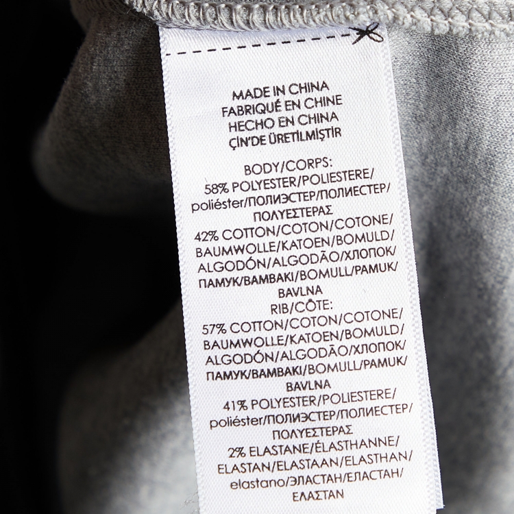 مملوكة مسبقًا Polo Ralph Lauren Grey Logo Printed Cotton Knit Hooded Sweatshirt M
