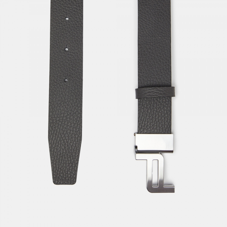 Pre Owned Porsche Design Black Leather Buckle Belt 105CM