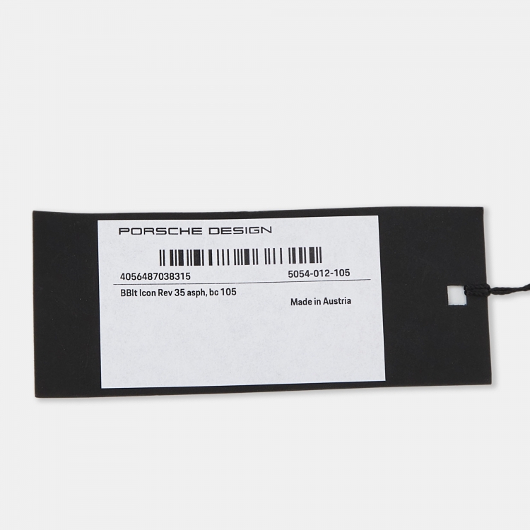 Pre Owned Porsche Design Black Leather Buckle Belt 105CM