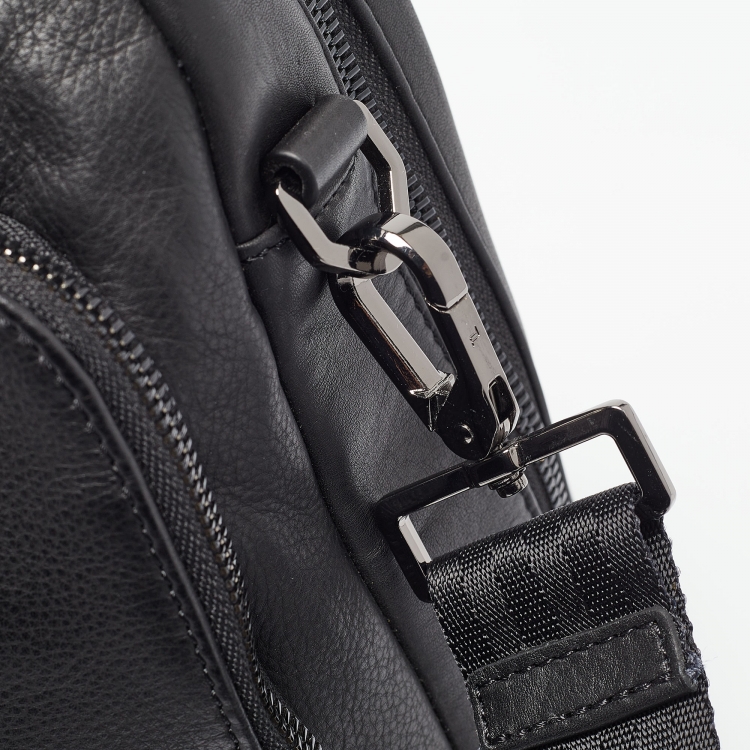 Pre Owned Porsche Design Black Leather Roadster Briefcase