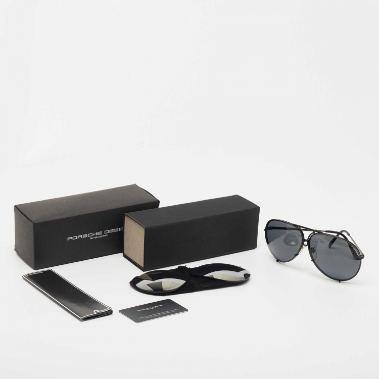Pre Owned Porsche Design Black P8478 Aviator Sunglasses