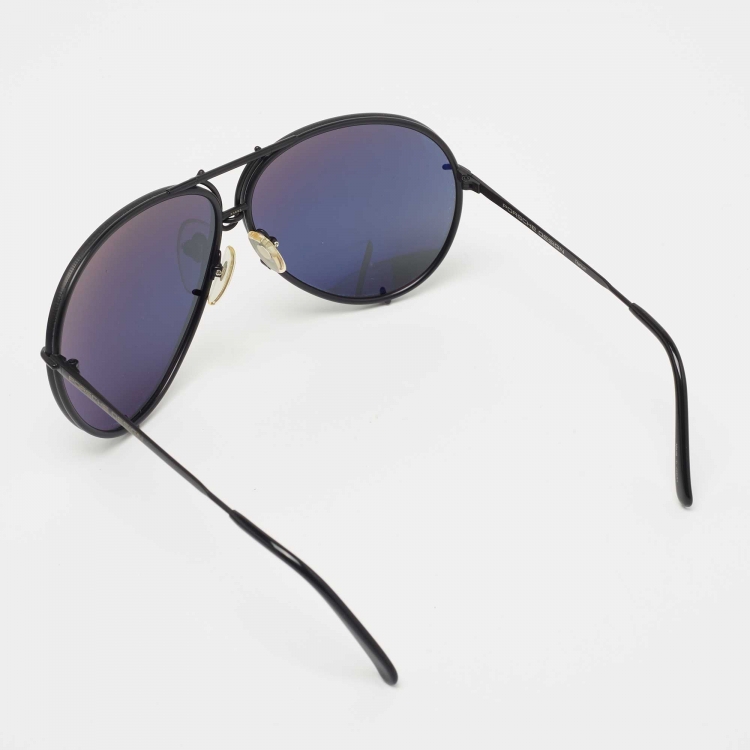 Pre Owned Porsche Design Black P8478 Aviator Sunglasses