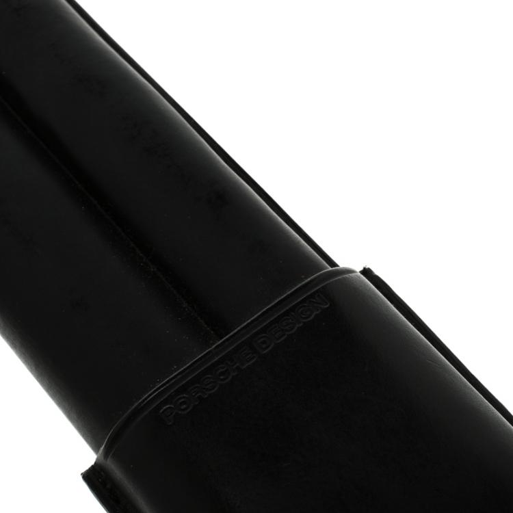 Pre Owned Porsche Design Black Leather Cigar Case