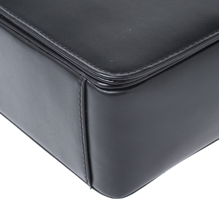 Pre Owned Porsche Design Black Leather Cervo 2.0 Laptop Messenger Bag