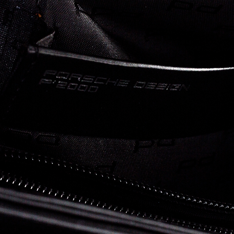 Pre Owned Porche Design Black Leather Messenger Bag