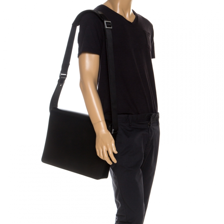 Porche Design Black Leather Messenger Bag Porsche Design