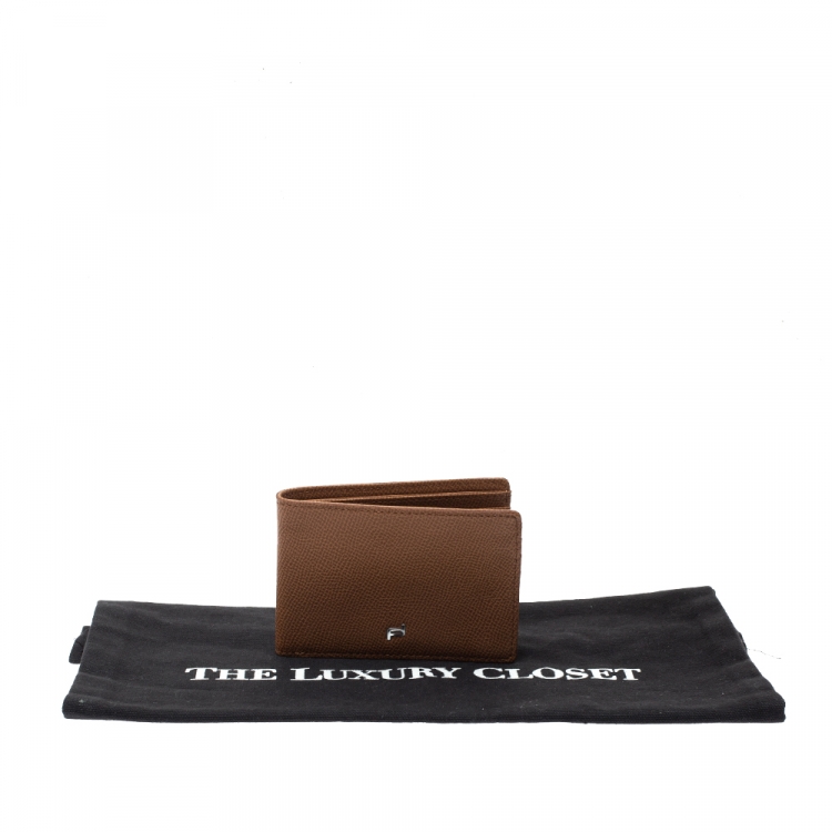 Pre Owned Porsche Design Brown Leather Bifold Wallet