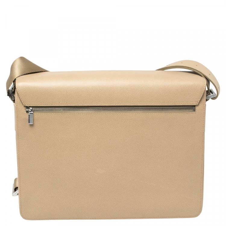 Pre Owned Porsche Design Dune Leather Flap Messenger Bag