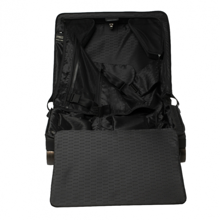 Pre Owned Porsche Design Black Nylon P'2000 Trolley Luggage