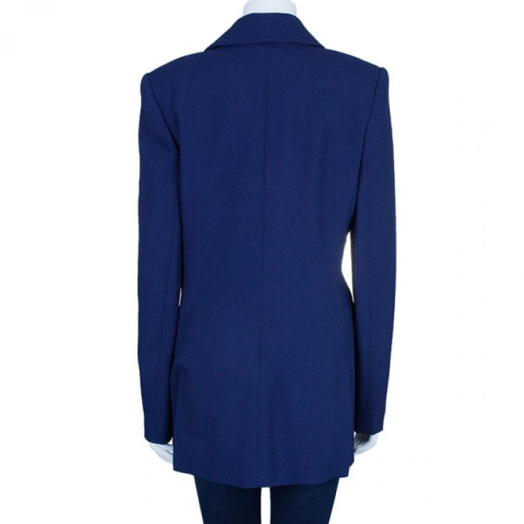 Pre Owned Prabal Gurung Navy Tuxedo Wrap Jacket M