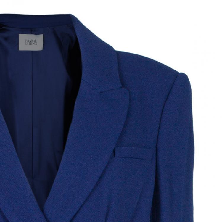 Pre Owned Prabal Gurung Navy Tuxedo Wrap Jacket M
