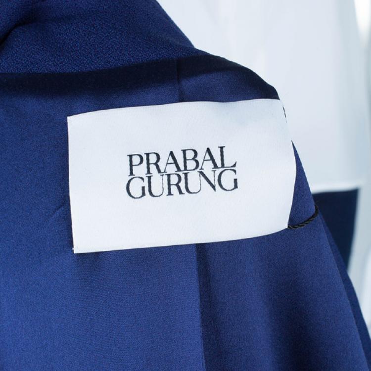 Pre Owned Prabal Gurung Navy Tuxedo Wrap Jacket M