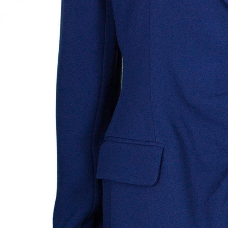 Pre Owned Prabal Gurung Navy Tuxedo Wrap Jacket L