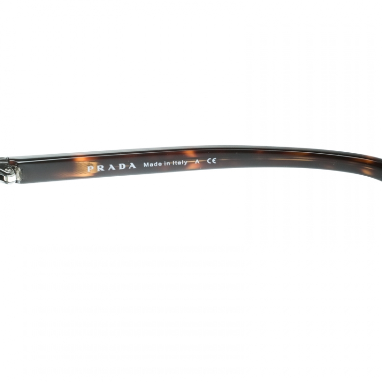Pre Owned Prada Grey SPR 55Q Rectangle Aviator Sunglasses