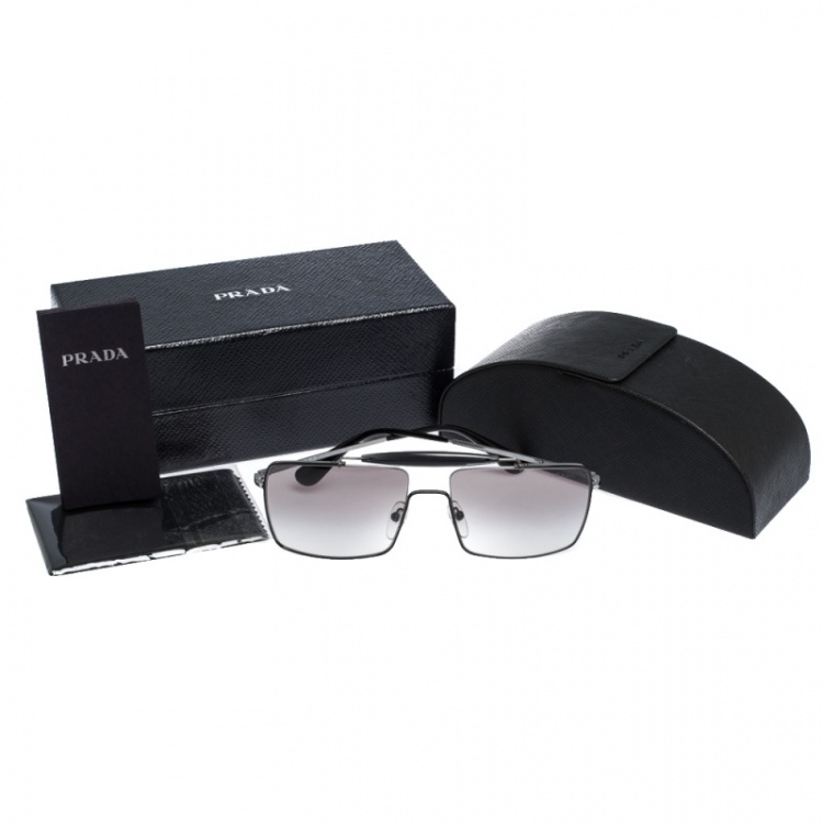 Pre Owned Prada Black Gradient SPR57S Square Sunglasses