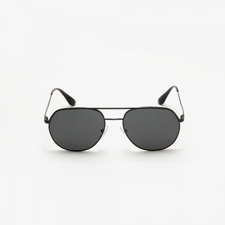 Pre Owned Prada Black Aviator Sunglasses