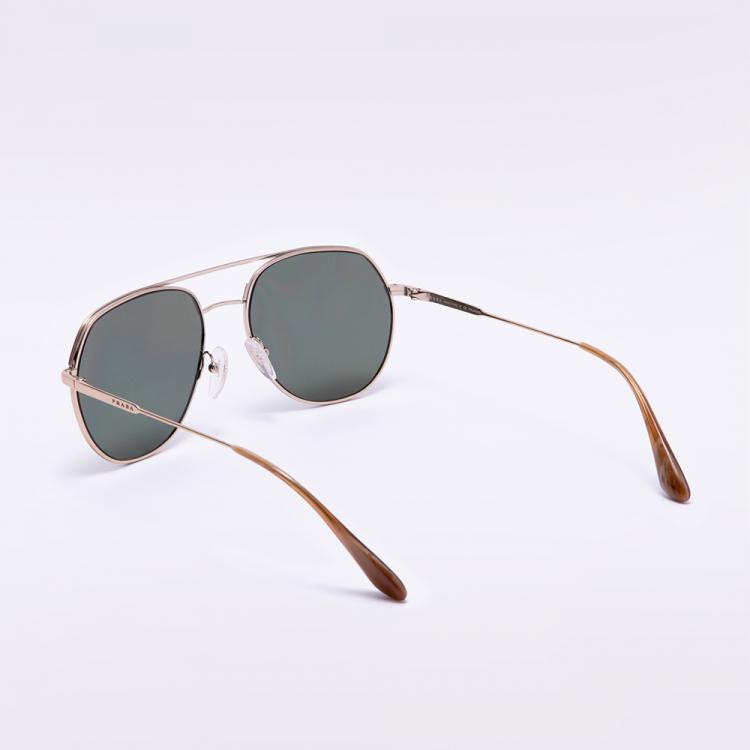 Pre Owned Prada Gold Aviator Sunglasses
