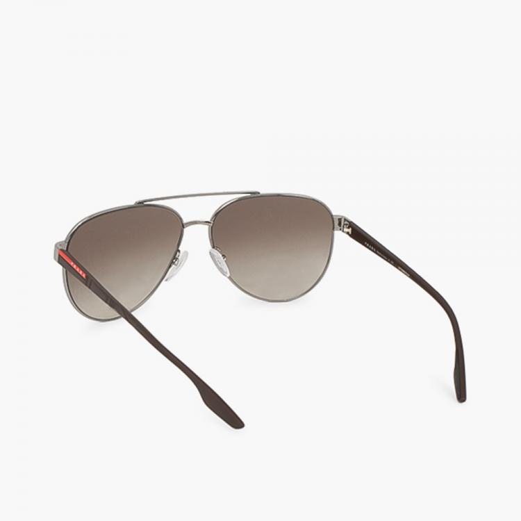 Pre Owned Prada Black Aviator Sunglasses
