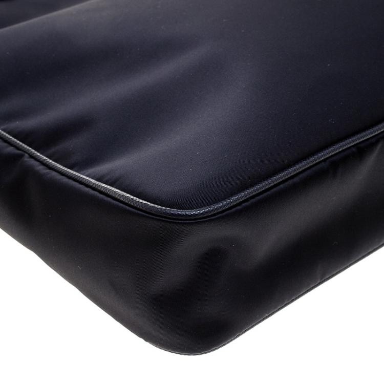 Pre Owned Prada Navy Blue Nylon Messenger Bag