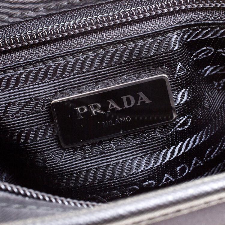 Pre Owned Prada Black Nylon Messenger Bag