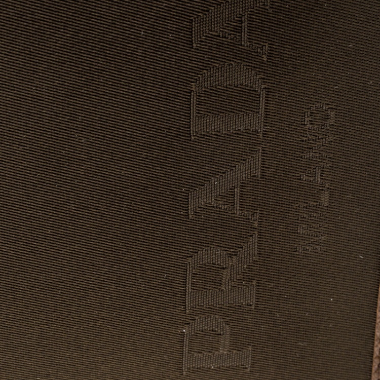 Pre Owned Prada Brown Nylon Bifold Wallet