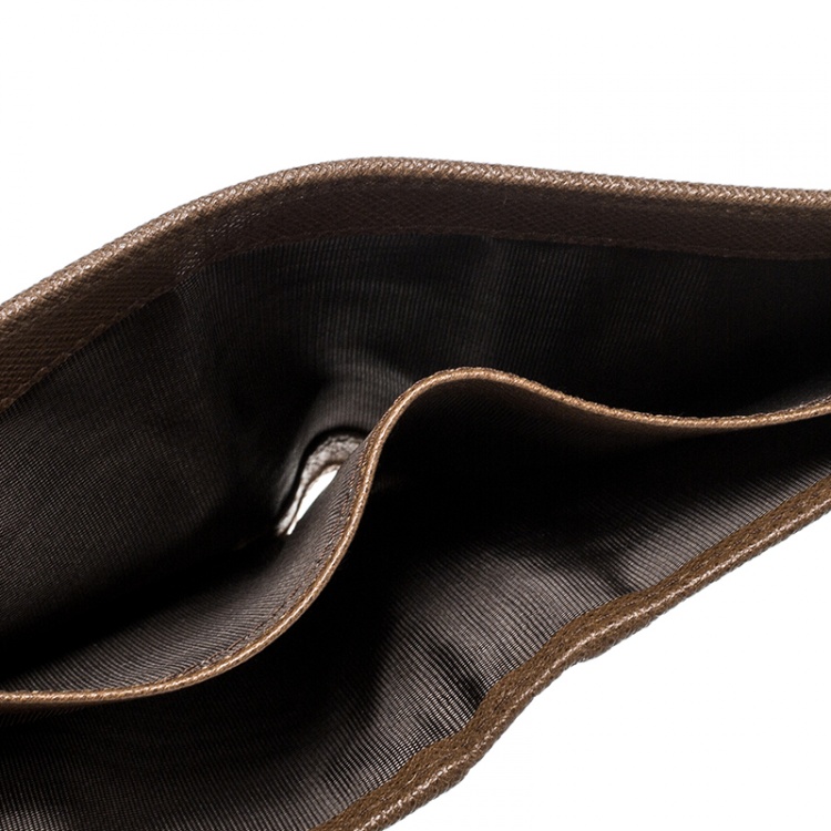 Pre Owned Prada Brown Nylon Bifold Wallet