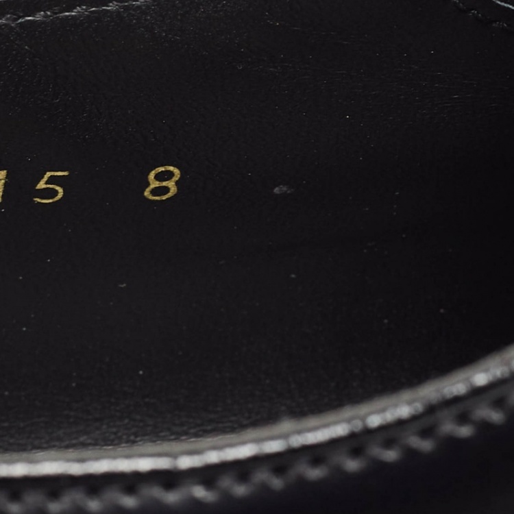 Pre Owned Prada Black Leather Lace Up Oxford Size 42