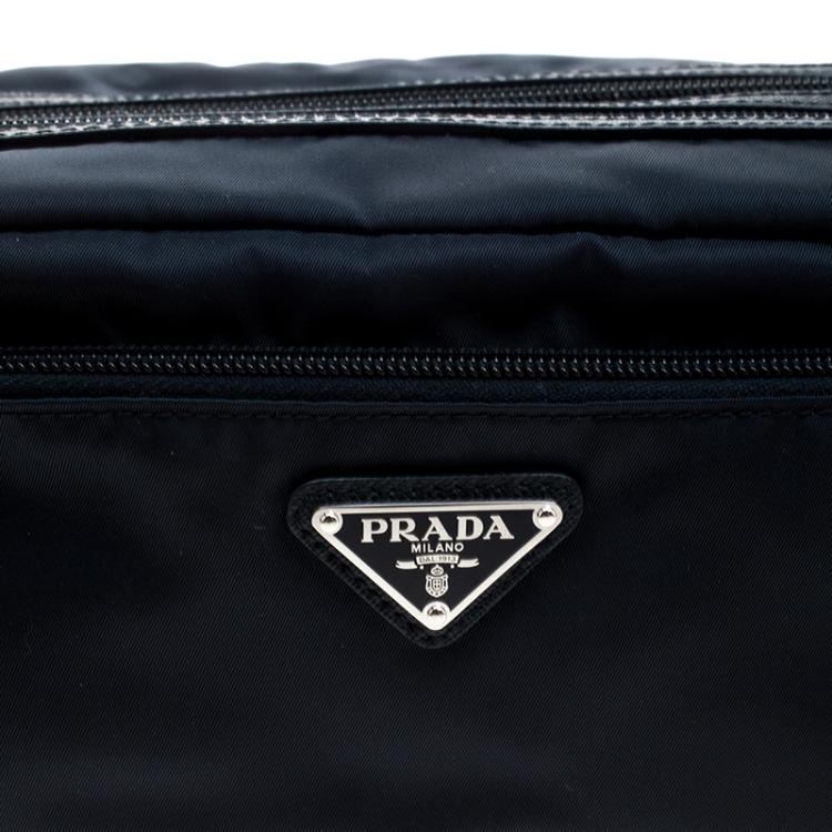 Pre Owned Prada Navy Blue Nylon Pouch