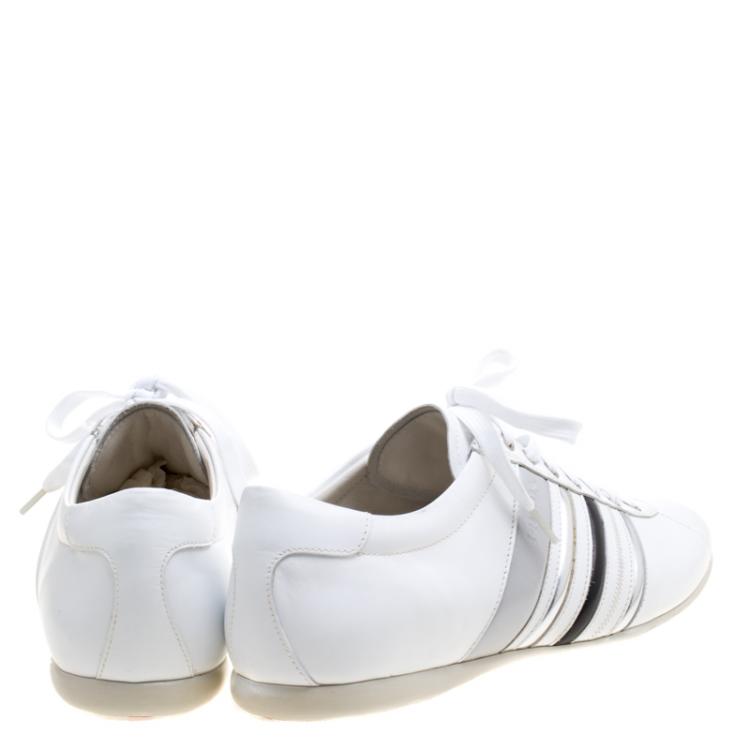 مملوكة مسبقًا Prada Sport White Leather Low Top Sneakers Size 43
