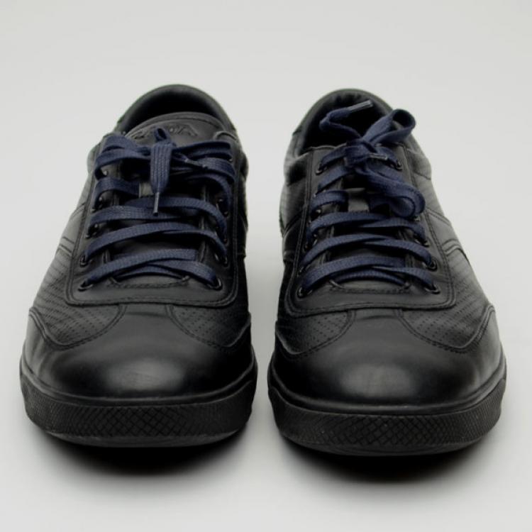 مملوكة مسبقًا Prada Sport Black Leather Low Profile Sneakers Size 42