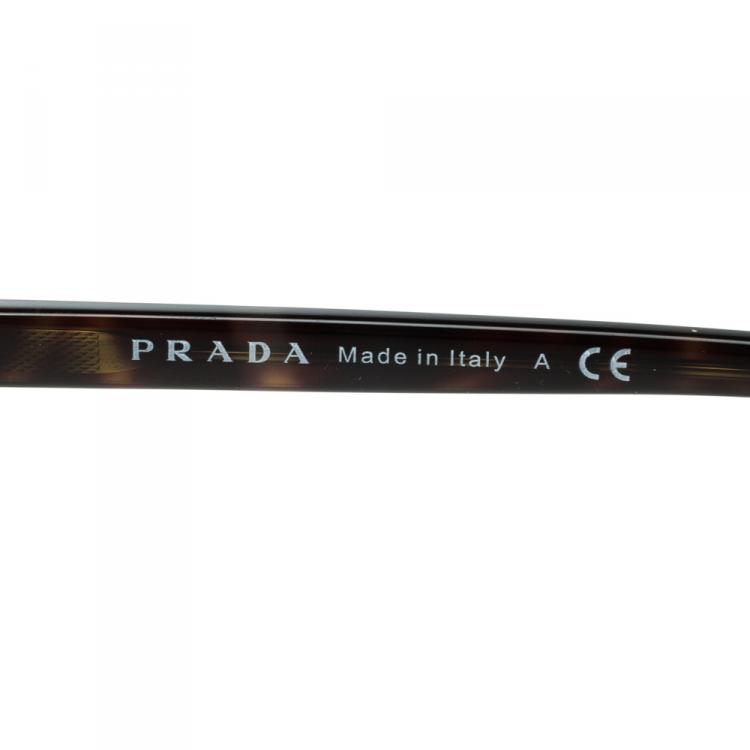 Pre Owned Prada Grey SPR 55Q Square Aviator Sunglasses