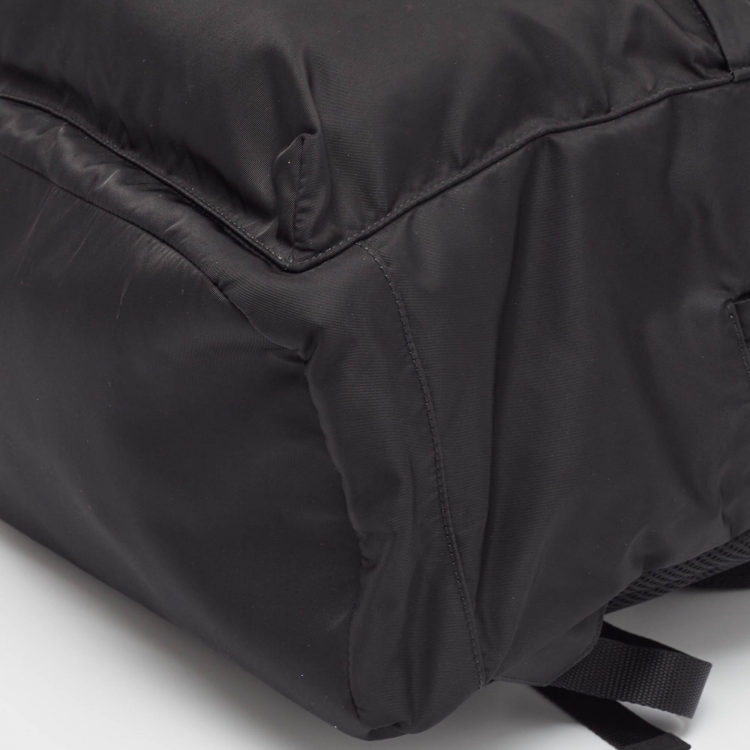 Pre Owned Prada Black Nylon Zip Backpack