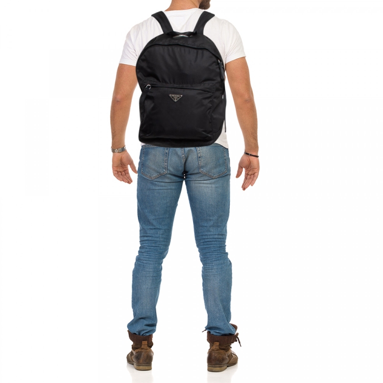 Prada Black Nylon Zip Backpack Prada | TLC Prada Black Nylon Zip Backpack Prada | TLC