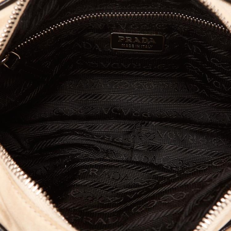 Pre Owned Prada Bi Color Tessuto Nylon/Leather Messenger Bag