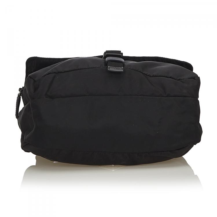 Pre Owned Prada Black Nylon Messenger Bag
