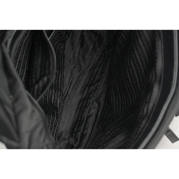 Pre Owned Prada Black Tessuto Nylon Messenger Bag