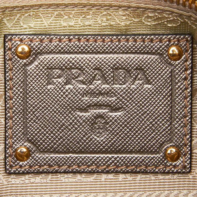 Pre Owned Prada Two Tone Tessuto Nylon and Leather Messenger Bag