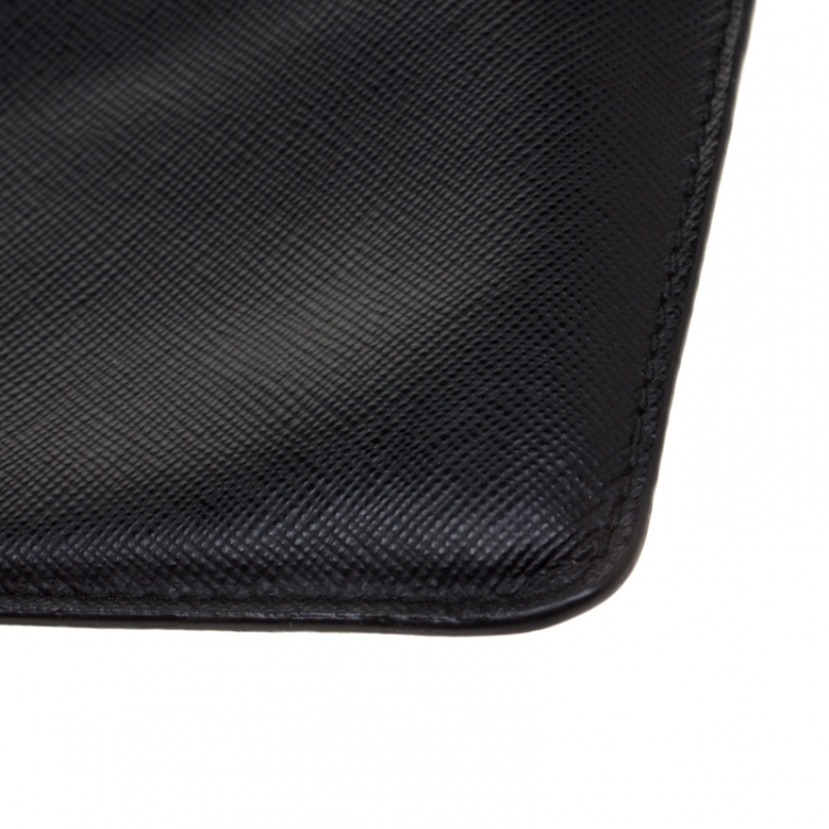 مملوكة مسبقًا Prada Black  Saffiano Leather Messenger Bag