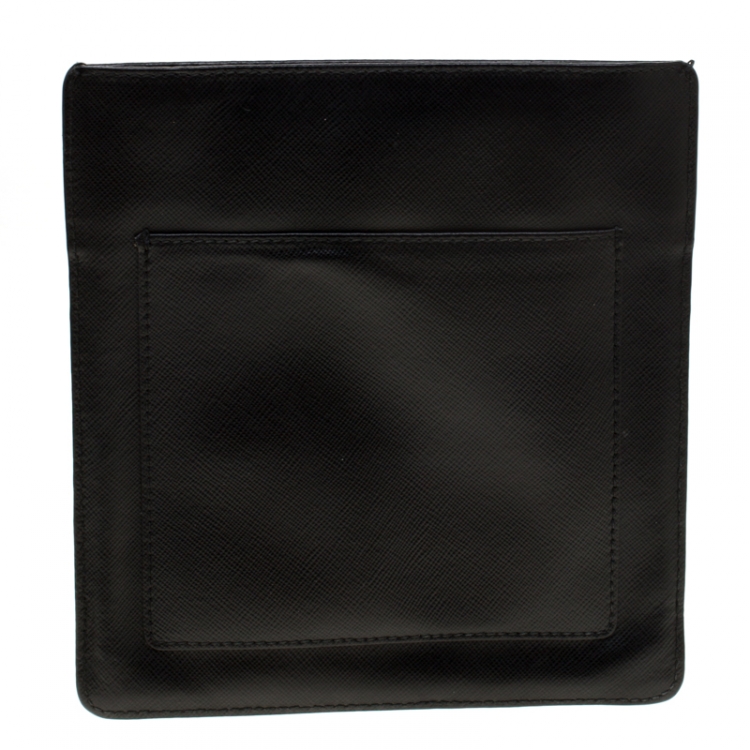 مملوكة مسبقًا Prada Black  Saffiano Leather Messenger Bag