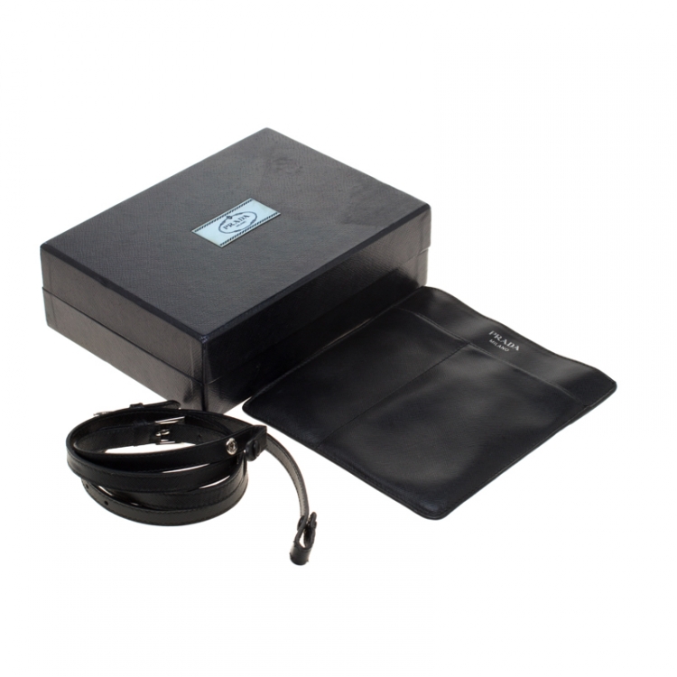 مملوكة مسبقًا Prada Black  Saffiano Leather Messenger Bag