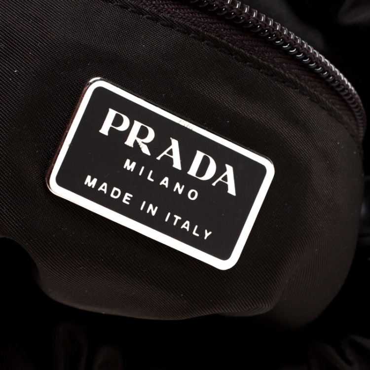 Pre Owned Prada Blue Nylon Messenger Bag