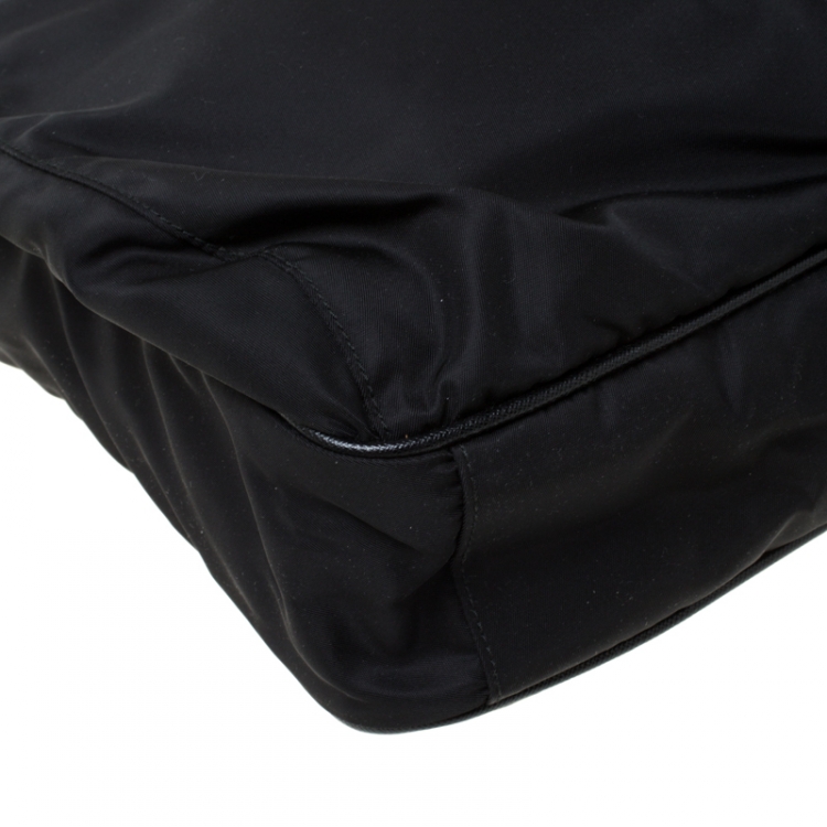 Pre Owned Prada Black Nylon and Leather Multipocket Tote
