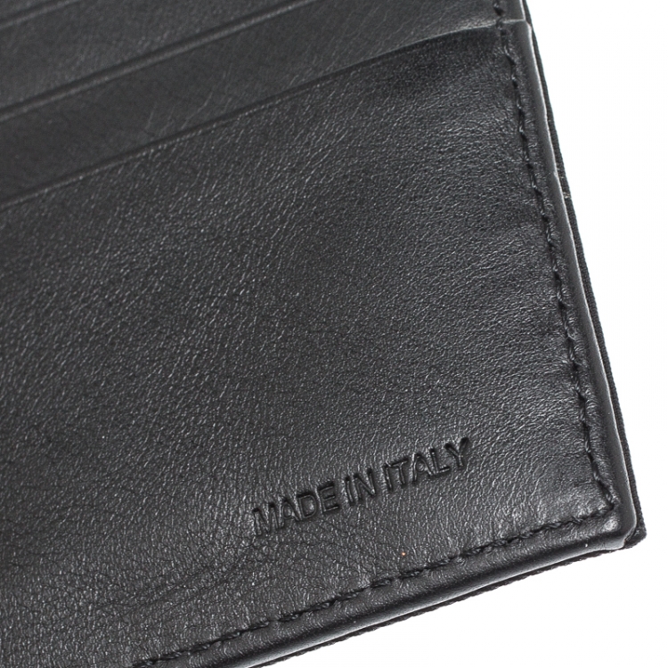 Pre Owned Prada Black Nylon Portafoglio Bifold Wallet