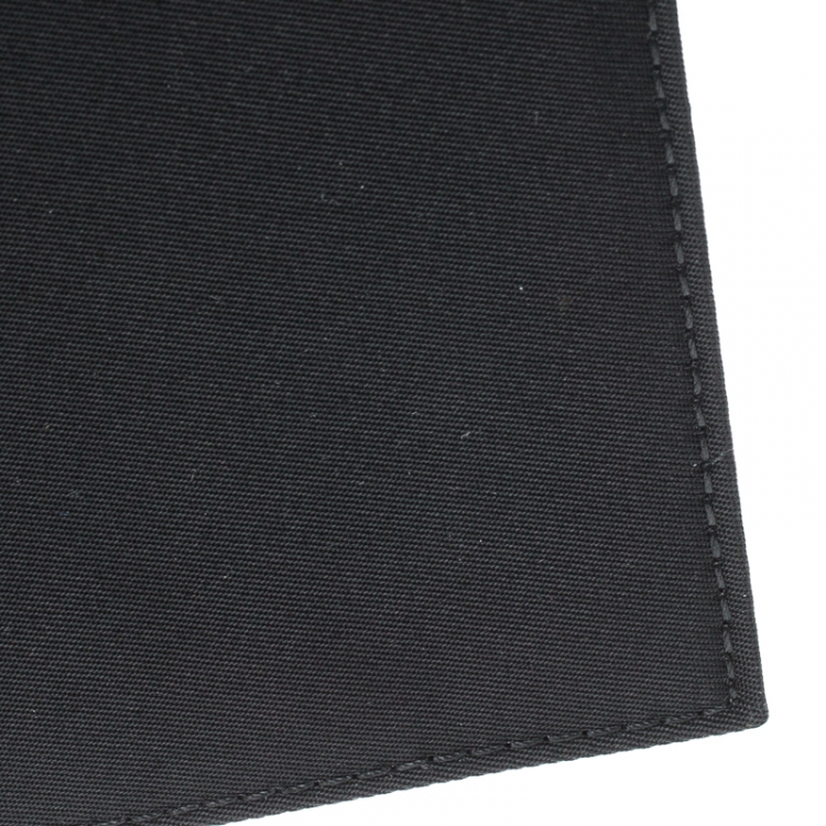 Pre Owned Prada Black Nylon Portafoglio Bifold Wallet