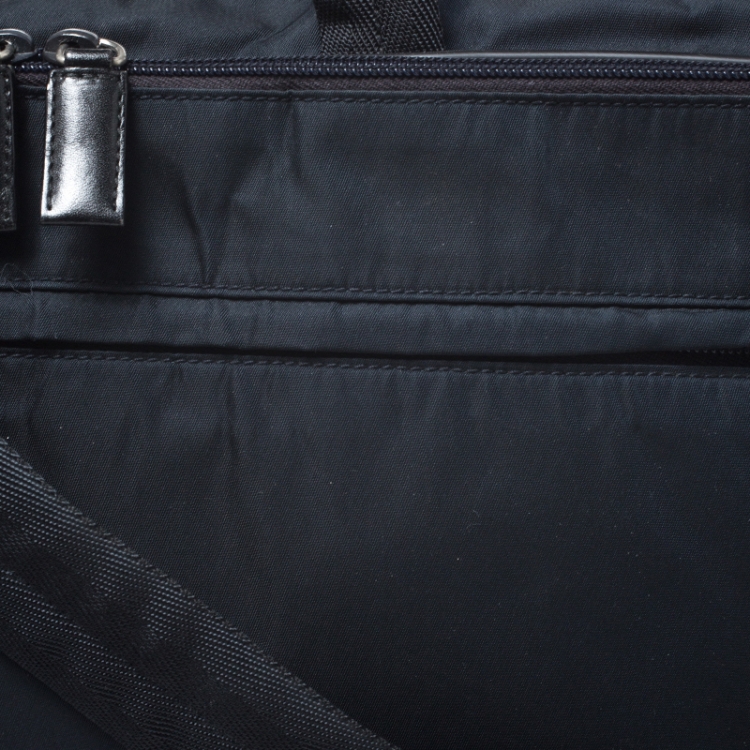 مملوكة مسبقًا Prada Dark Blue Nylon Laptop Bag